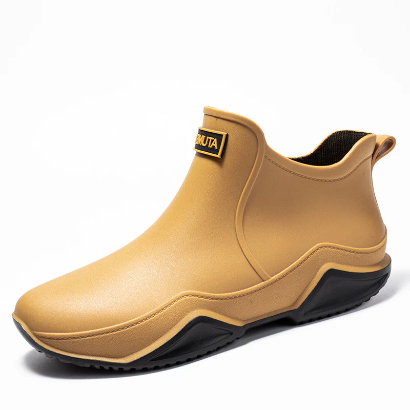 Fashionable Short-Cut Unisex Rain Boots – Waterproof, Anti-Slip, All-Season PVC Fishing & Work Boots